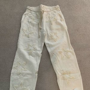 NWT Grey & Lou White Banded Joggers